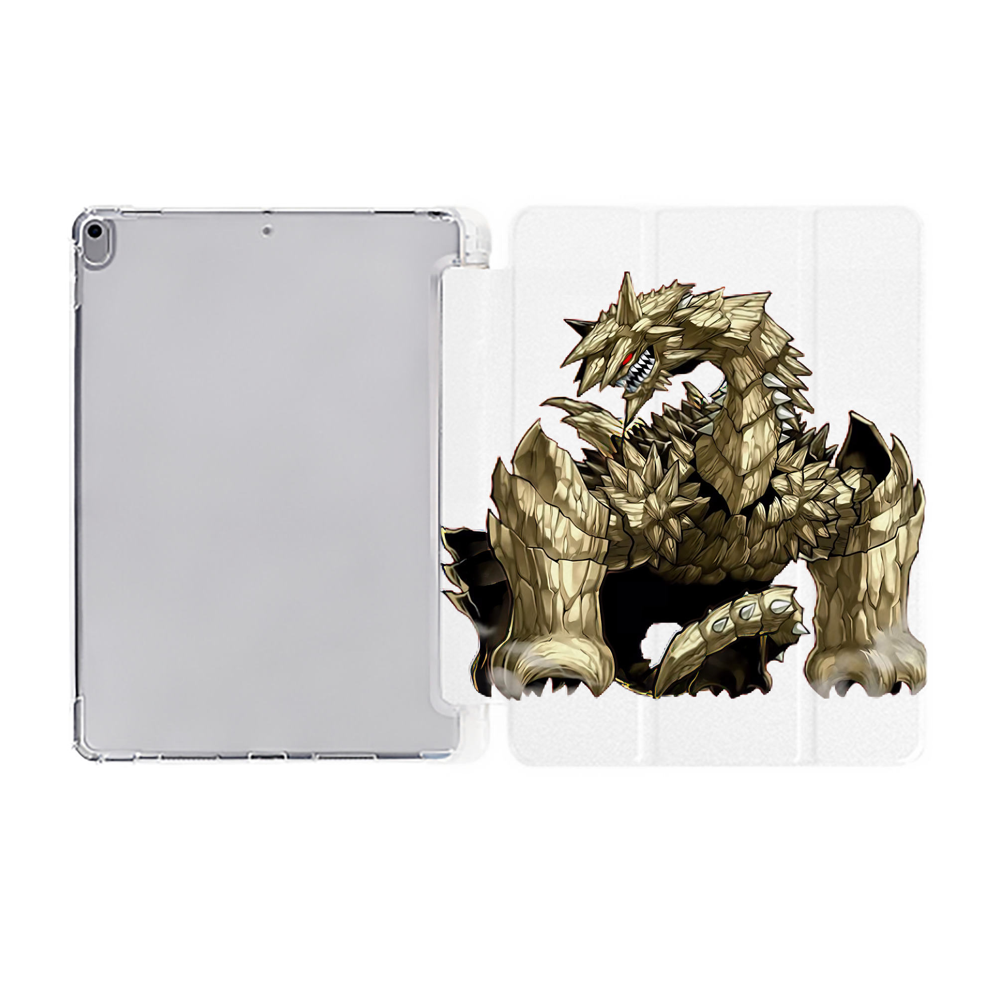 （画像用） 遊☆戯☆王 Yu-Gi-Oh! IPad ケース ペン収納付き 三つ折りスタンド PUレザー×シリコン 対応機種9.5/10.5/10.9インチ